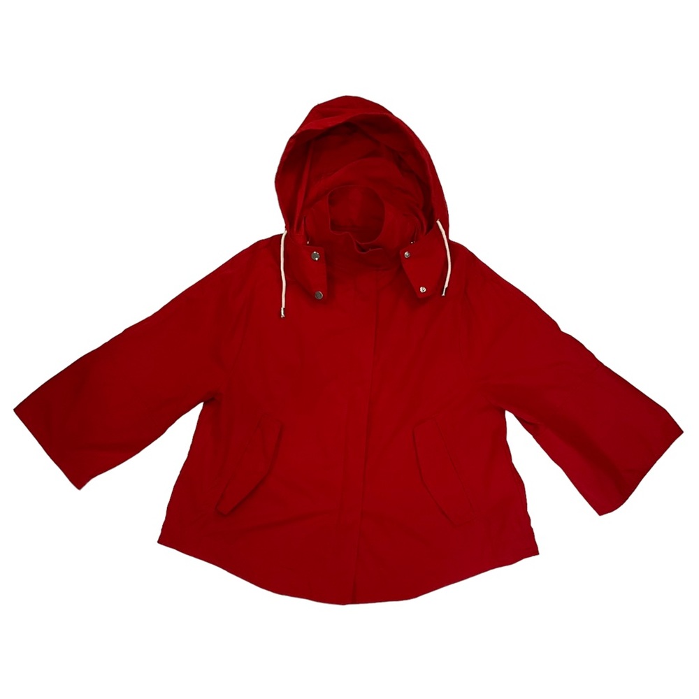 NWT Zara Women’s Red Swing Style Spring Jacket With Removable Hood Size … - Picture 8 of 16
